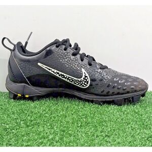 Nike Hyperdiamond 2 Cleats Womens 6 Medium Black White Fastflex Shoe 856434 016